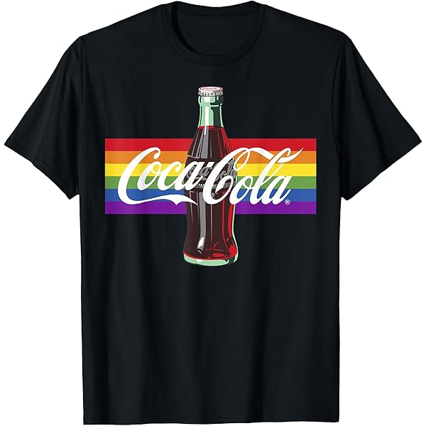 Coca-Cola Electric Youth Tシャツ M Amazon.com: Coca-Cola Pride Rainbow Gradient Logo T-Shirt